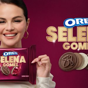 Selena Gomez Oreo paquete con 2 unidades c/u sabor canela doble crema