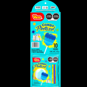 Marbete vero pinta azul 10pz